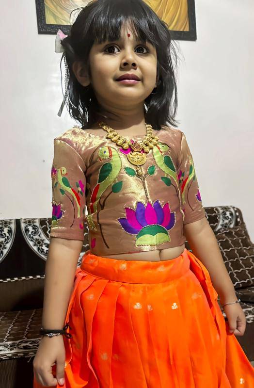 NEW LAUNCING KIDS LEHENGA CHOLI paithani silk Kids clothing manufacturers in Mumbai 